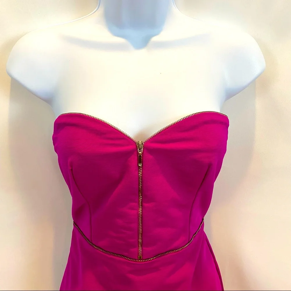 Bec and Bridge Argon Bustier Mini Dress in Bright Fuchsia Pink size 4 - Picture 5 of 17